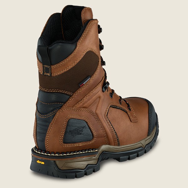 Red Wing Safety Boots Flexforce® - 8-inch Waterproof Toe - Brown/Black - Mens AYX631295